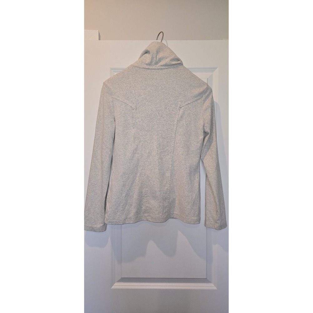 Banana Republic Womens Gray Asymmetrical Zip Cowl Neck Moto‎ Jacket Small - Picture 7 of 7